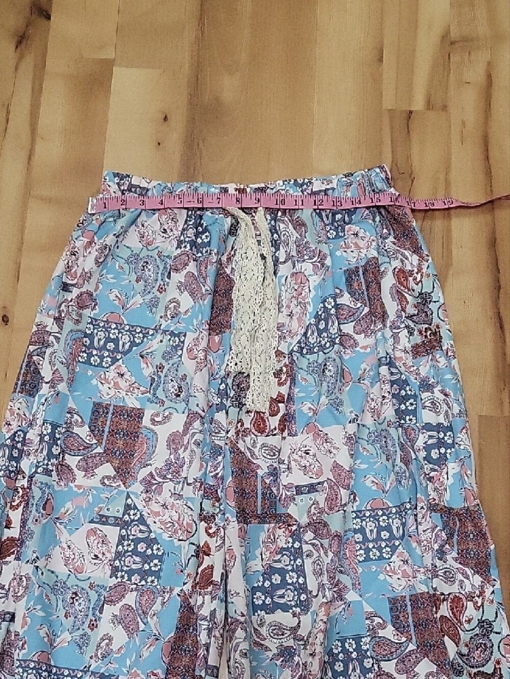 POL Women's Blue Paisley Balloon Jogger Pants Size Medium - Picture 11 of 14
